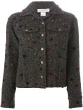 appliqué polka dot jacket