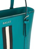 striped trim tote bag 