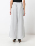 gathered waistband palazzo trousers
