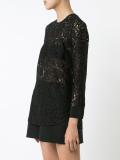 back slit lace blouse