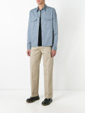 military style double fastening shirt