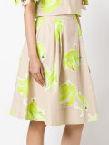 banana print midi skirt
