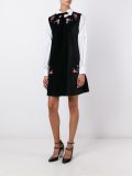 embroidered mini dress
