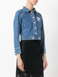 embroidered logo denim jacket