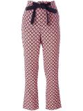 geometric print trousers