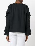 ruffled longsleeved blouse