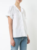 short-sleeve Thank You button-down shirt