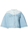 flared-sleeve denim jacket