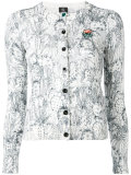 cactus sketch print cardigan