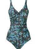 open back printed swimsuit