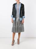pleated stripes skirt