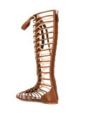 knee-high lace-up sandals