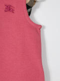 check frill sleeve polo shirt