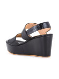 logo plaque platform sandals