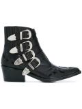 ankle height buckle boots 