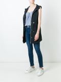 hooded zipped gilet 