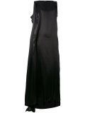 satin sleeveless asymmetric dress