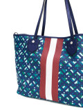 stripe detail tote bag