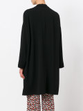 drop shoulder button fastening coat