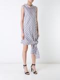 knotted hem striped dress