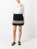 embellished crepe mini skirt