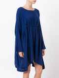 draped swing dress