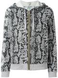 snakeskin print hoodie