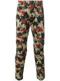 camouflage print trousers 