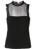 sheer panel tank top