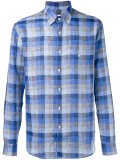checked button-down shirt