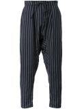 striped loose fit trousers