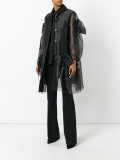 ruffled mesh coat