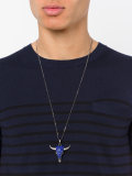 embellished bull head pendant