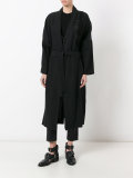 fringed shoulder detail coat