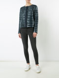 collarless padded jacket