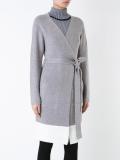 V-neck belted cardi-coat