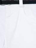 belted denim shorts