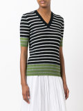 contrast stripe sweater