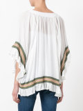 striped embroidered blouse