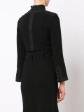 scoop neck cropped jacket