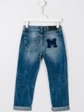 distressed straight leg jeans