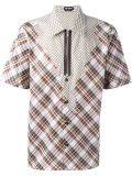 checked patchwork shirt