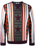 geometric panel sweatshirt