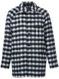 checked patchwork coat