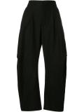 curved leg trousers 