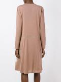 pleated front dress