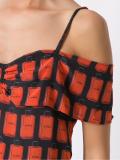 off shoulder printed blouse