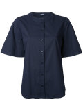 collarless butoned shirt