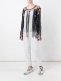 sequin sheer blouse