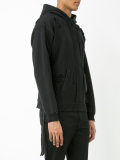 lateral stripes ripped hoody